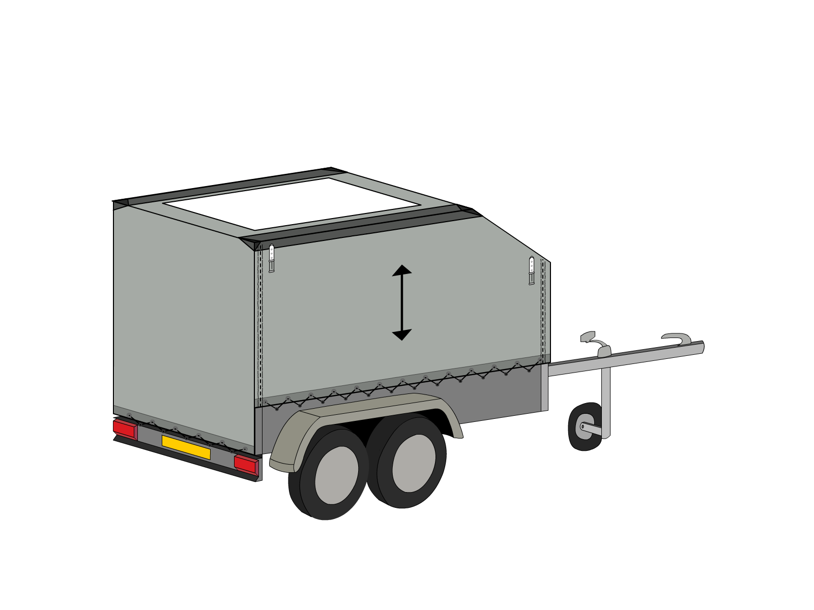 Bâche pour remorque ANSSEMS en Protect cover 705 670gr/m² Gris clair