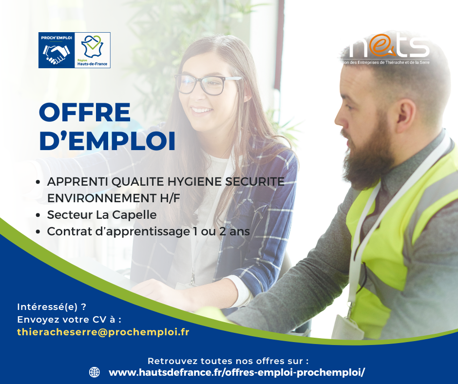 APPRENTI QUALITE HYGIENE SECURITE ENVIRONNEMENT H/F - 43699