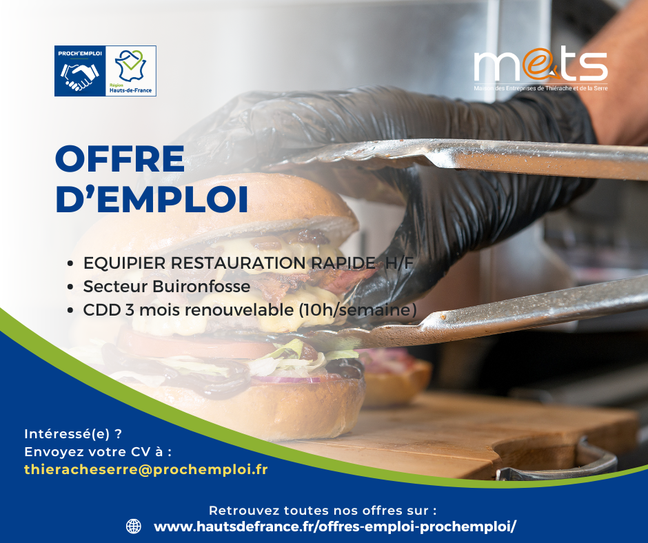 EQUIPIER DE RESTAURATION RAPIDE H/F - 46964