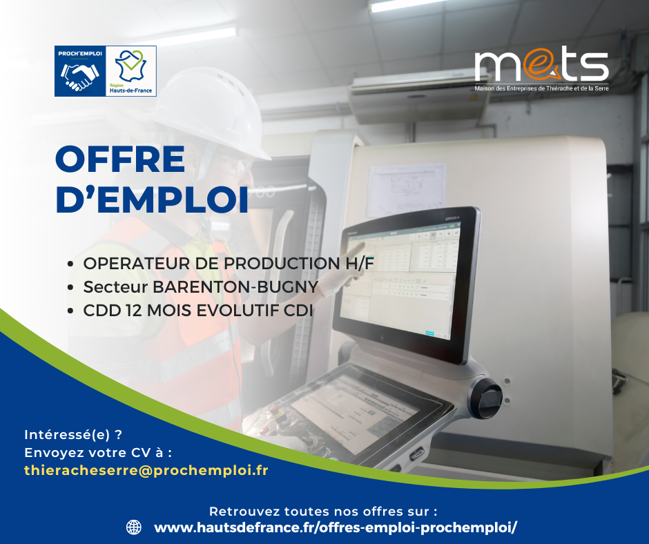 OPERATEUR DE PRODUCTION H/F - 47547