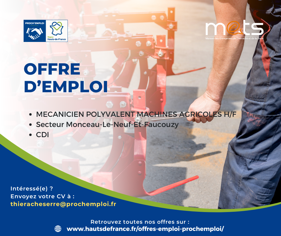 MÉCANICIEN POLYVALENT MACHINES AGRICOLES H/F - 47826