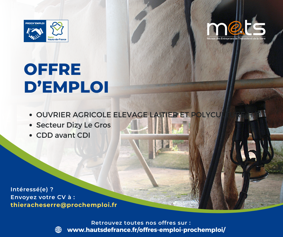 OUVRIER AGRICOLE ÉLEVAGE LAITIER ET POLYCULTURE H/F - 47889