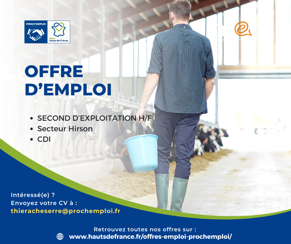 SECOND D'EXPLOITATION LAITIÈRE ET ÉLEVAGE H/F - 48040