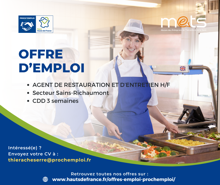 AGENT DE RESTAURATION ET D'ENTRETIEN - 44329