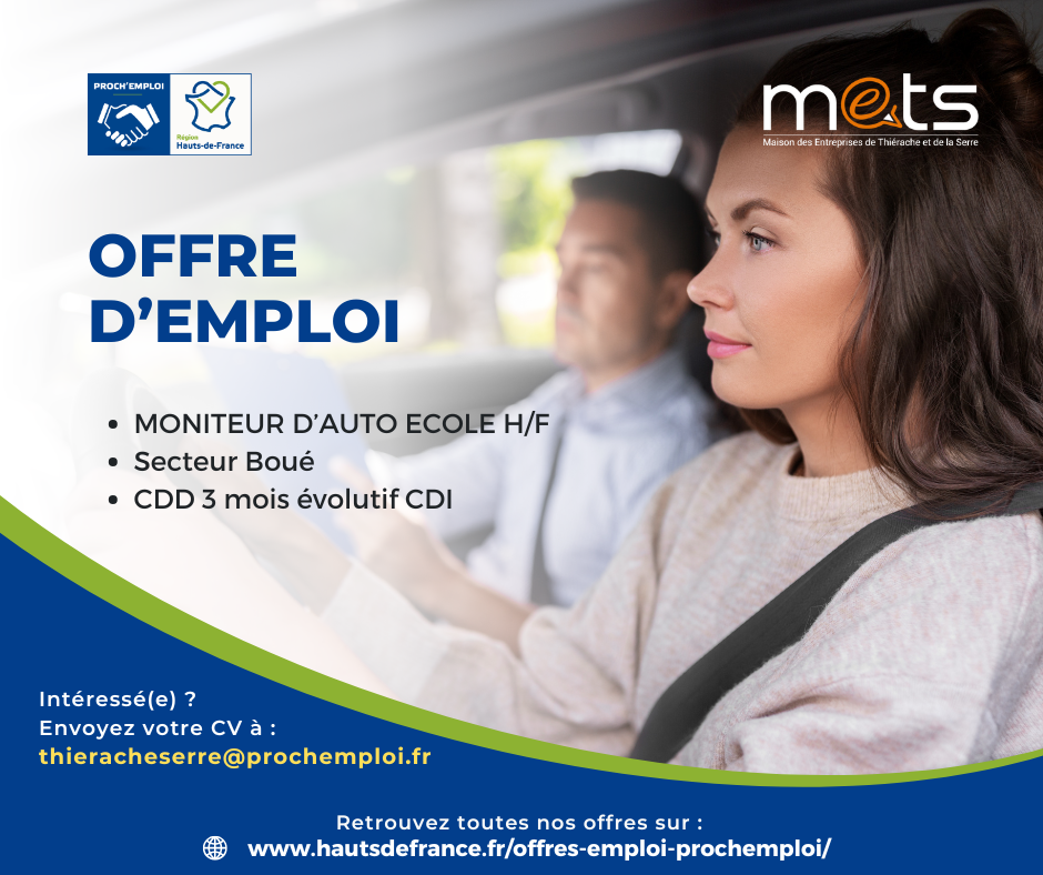 MONITEUR D'AUTO ÉCOLE H/F - 47299