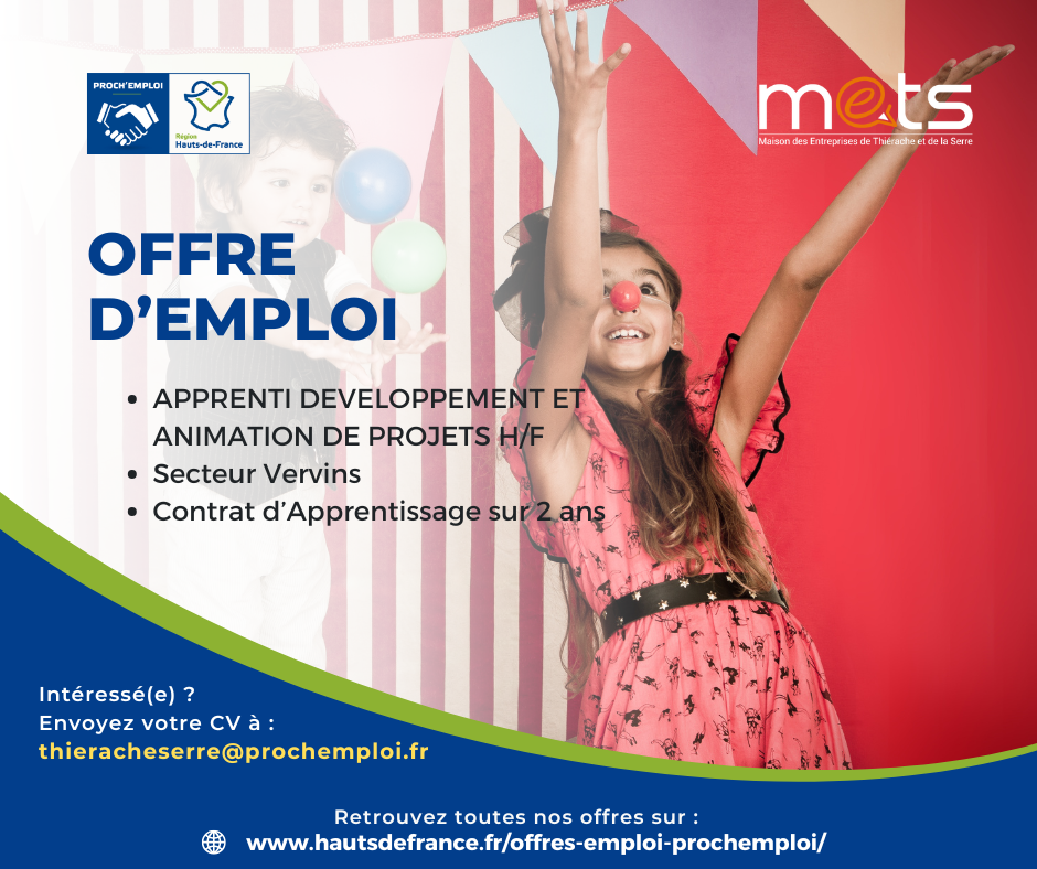 APPRENTI DEVELOPPEMENT ET ANIMATION DE PROJETS H/F - 44502