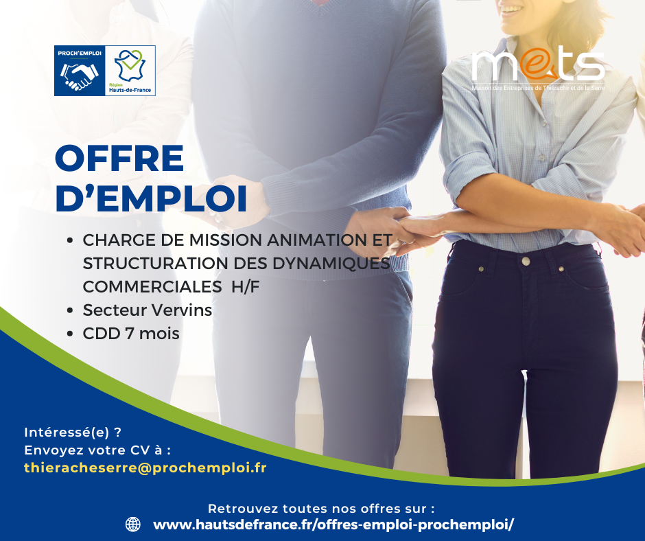 CHARGE DE MISSION ANIMATION ET STRUCTURATION DES DYNAMIQUES COMMERCIALES HF - 49727