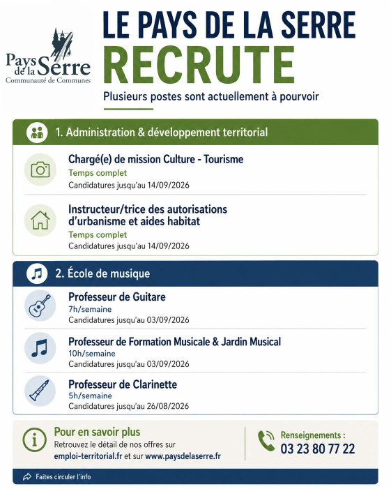 PLUSIEURS OFFRES PAYS DE LA SERRE