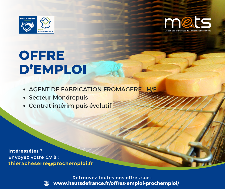 AGENT DE FABRICATION FROMAGÈRE  H/F - 50311