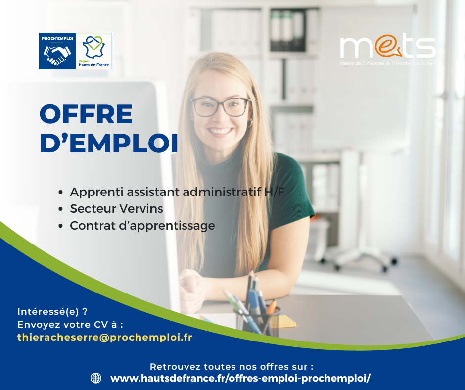 APPRENTI ASSISTANT ADMINISTRATIF H/F - 44622