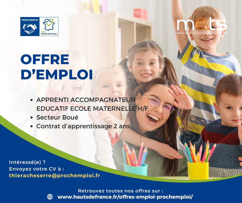 APPRENTI ACCOMPAGNATEUR EDUCATIF ECOLE MATERNELLE H/F - 44670