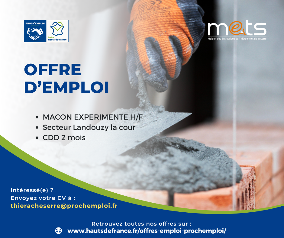 MAÇON EXPÉRIMENTÉ H/F - 44883