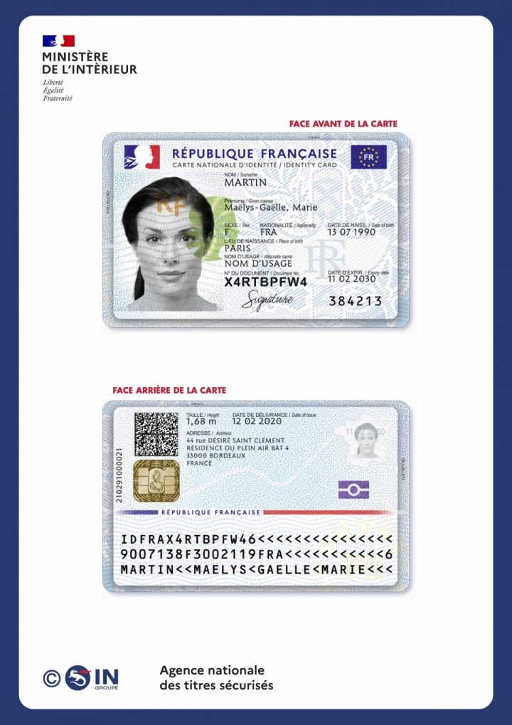 La nouvelle carte nationale d'identité française